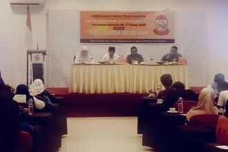 Kegiatan sosialisasi Perda No. 7 Tahun 2015 yang digelar di Hotel Grand Imawan, Makassar, April 2025.