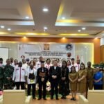 SKKP Kabupaten Mimika launching dimulainya pembangunan 18 dapur sehat MBG di Ball Room Grand Hotel Timika, pada Selasa, 15 April 2025.