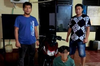 Pelaku pencurian sepeda motor Yamaha Mio M3 dibekuk Polsek Pomalaa, (19/4/2025).