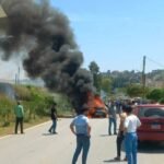 Serangan udara Israel hantam mobil di Lebanon Selatan, (20/4/2025). (qudsn/ho/mp)