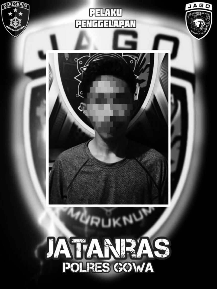 Penampakan terduga pelaku penggelapan mobil di Gowa. (Jatanras Polres Gowa/HO)