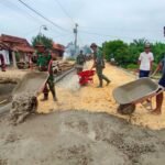 Kodim 0724/Boyolali gelar pra TMMD di Desa Kayen melaksanakan betonisasi 600 meter, (27/4/2025).