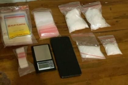 Polsek Pinang ungkap ratusan gram barang bukti, (27/4/2025).
