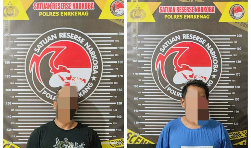 Dua Pria ditangkap dalam kasus narkoba di Enrekang, (28/4/2025).