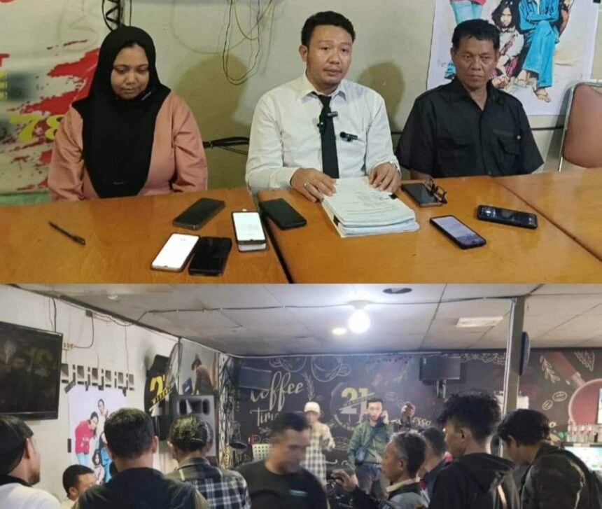Konferensi pers di warung kopi: Ungkap skandal Lapas Makassar, (28/4/2025). 