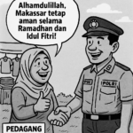 Ilustrasi suasana aman dan damai yang tercipta di Kota Makassar, warga apresiasi dan puji aparat keamanan kota. (mediapesancom)