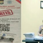 Satpas Polres Gowa bagikan e-book yang dapat diunduh melalui kode QR berisi soal latihan secara gratis bagi calon pemohon SIM.