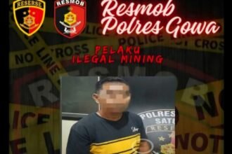Penampakan pelaku ilegal mining di Gowa, (1/5/2025).