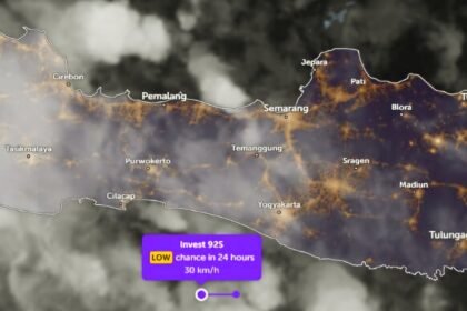 Bibit siklon tropis. (zoom earth/ho)
