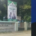 Ketua Gabungan Wartawan Indonesia (GWI) Provinsi Banten, Syamsul Bahri (kanan) dan Kantor Desa Kemiri (kiri), Mei 2024.