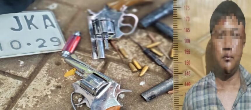 Penampakan pelaku curanmor bersenjata api rakitan di Tangerang, (9/5/2025). (Polres Metro Tangerang Kota/ho)