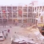 Mahmoud Abusalama, jurnalis lokal yang berada di lokasi, menyampaikan gambaran memilukan usai Israel mengebom Sekolah Fatema Bani Assad di kamp pengungsi Jabalia, Selasa (13/5/2025). (Mahmoud Abusalama/HO)