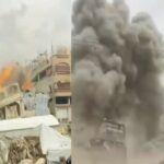 Serangan udara Israel hantam kompleks permukiman di Gaza Utara, ledakan besar terjadi, (16/5/2025). (yousef hamada/ho/mp)