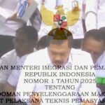 Ilustrasi: Menteri Imigrasi dan Permasyarakatan RI, Agus Andrianto, saat menyampaikan Peraturan Menteri Nomor 1 Tahun 2025 tentang Pedoman Penyelenggaraan Makanan di UPT Pemasyarakatan, Mei 2025.