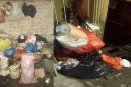 Penampakan tumpukan sampah di lorong-lorong Bontoduri, sebuah wilayah padat penduduk di Kecamatan Tamalate, Kota Makassar, (20/5/2025).