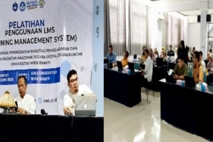 Universitas Wira Bhakti Makassar menggelar pelatihan penggunaan Learning Management System berbasis Moodle bagi puluhan dosennya, (23/5/2025)