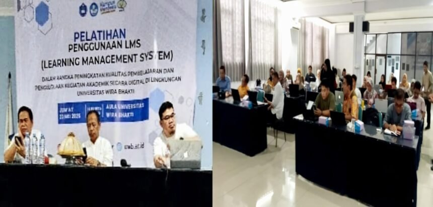 Universitas Wira Bhakti Makassar menggelar pelatihan penggunaan Learning Management System berbasis Moodle bagi puluhan dosennya, (23/5/2025)