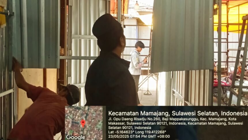 Sengketa lapak di Pasar Senggol Makassar, Mei 2025. (R35/HO)