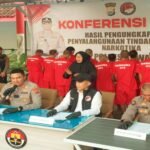 Dalam konferensi pers pada Senin (26/5/2025) Polres Gowa ungkap 62 kasus Narkoba selama April–Mei 2025.p