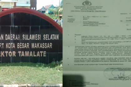 Laporan dugaan penganiayaan dilayangkan ke Polsek Tamalate, Makassar, korban Tanty Rudjito belum mendapat kepastian hukum, (29/5/2025). (R35/HO)