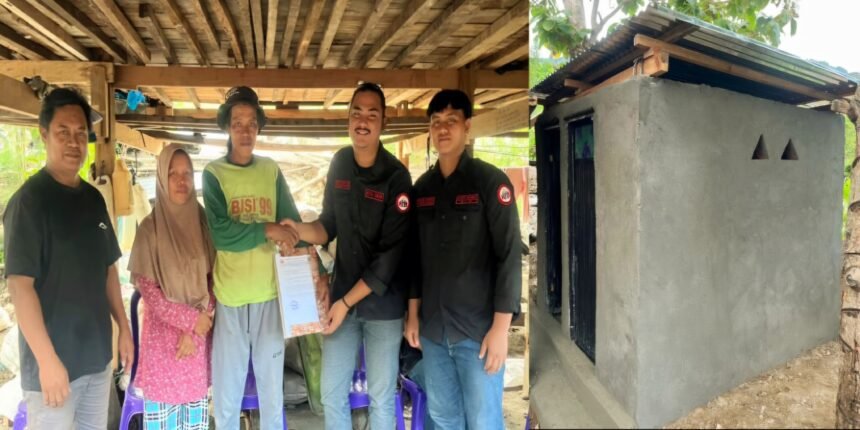 Mahasiswa UNIMEN bangun fasilitas sanitasi dan serah terima dilakukan secara simbolis ke keluarga penerima, Mei 2025.
