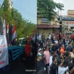 Aksi protes di depan kantor Polrestabes Makassar, (30/5/2025) terkait seorang advokat yang tengah menghadapi proses hukum yang dinilai kontroversial. (R35/HO)