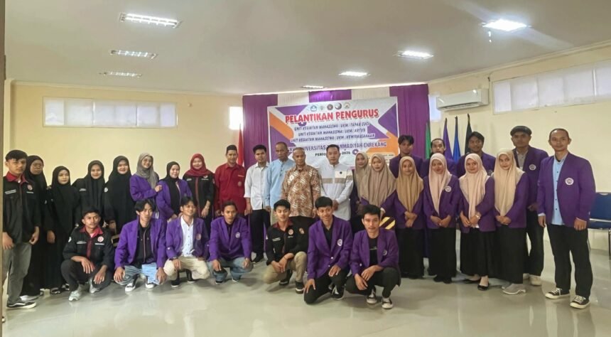 UNIMEN lantik serentak tiga UKM baru, pada Jumat (9/5/2025).