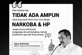 Menteri Imigrasi dan Pemasyarakatan RI, Agus Andrianto.