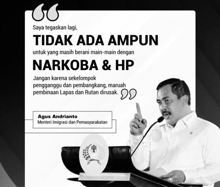 Menteri Imigrasi dan Pemasyarakatan RI, Agus Andrianto.