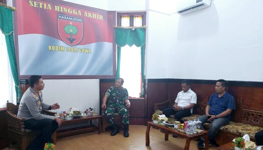 Kapolres bersilaturahmi ke Komandan Kodim 1409 Gowa, (14/5/2025).