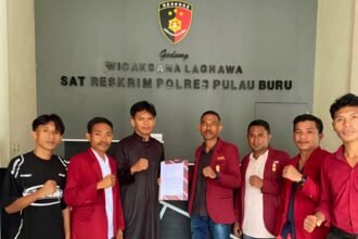 IMM Buru laporkan dugaan penyalahgunaan nama organisasi ke Polres, (17/5/2025).