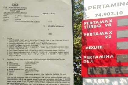 Mantan pegawai SPBU Makassar ditahan Polsek Tallo dan mengaku ditekan polisi. Keluarga soroti dugaan pelanggaran HAM dan prosedur hukum, Mei 2025.