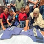 Jurnalis Palestina, Mohammed Amin Abu Farhana, yang dikenal juga dengan nama Abu Daqqa tewas dalam serangan pesawat tak berawak Israel di wilayah Abasan, sebelah timur Khan Younis, Jalur Gaza bagian selatan, Mei 2025. (qudsn/ho)