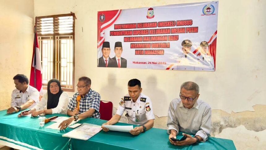 Koperasi Merah Putih dibentuk di Kelurahan Malimongan Baru (Malbar), Kecamatan Bontoala, (21/5/2025). (pl/mp)
