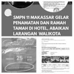 Informasi yang beredar di media sosial tentang acara ramah tamah siswa dan orang tua SMP Negeri 11 di Hotel Makassar, (25/5/2025).