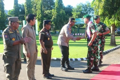 Acara penyambutan Danrem 141/Toddopuli di Enrekang Sulsel, (26/5/2025).