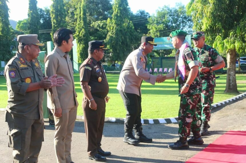 Acara penyambutan Danrem 141/Toddopuli di Enrekang Sulsel, (26/5/2025).