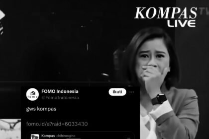Gelombang layoff: Presenter Kompas TV menangis saat membawakan siaran terakhirnya.