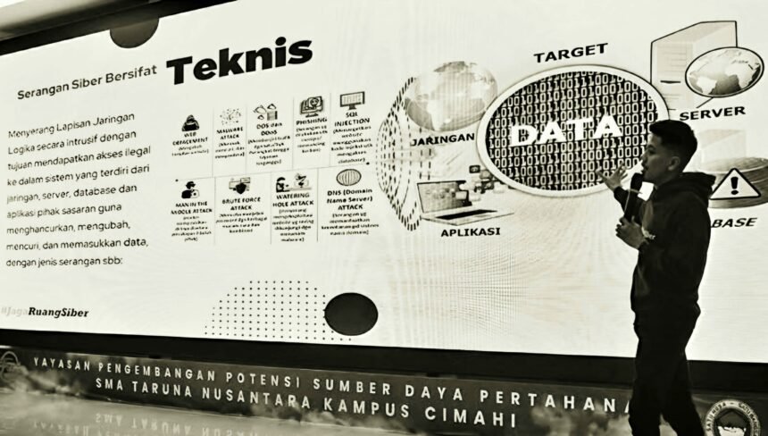BSSN mengajak kesadaran siber di kalangan pelajar SMA Taruna Nusantara Cimahi, (19/5/2025).