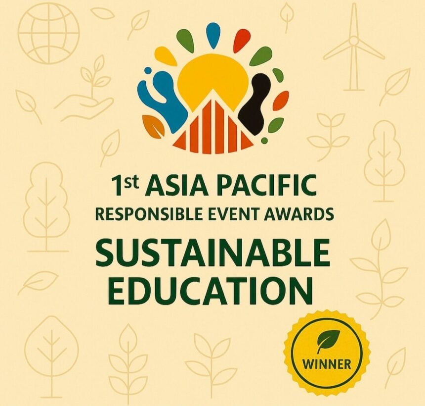 Poltekpar Makassar raih penghargaan internasional sebagai Sustainable Education Winner, Mei 2025.
