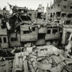Penampakan di utara kamp Nuseirat di Jalur Gaza bagian tengah. (mediapesancom)