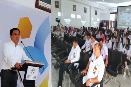 Sekretaris Kementerian Perencanaan Pembangunan Nasional dan BKKBN, Budi Setiyono, bahas bonus demografi di Surabaya, (11/6/2025).