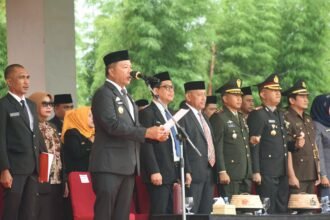 Upacara peringatan Hari Lahir Pancasila yang digelar di Lapangan Pemuda, Kota Bulukumba, Senin (2/6/2025).