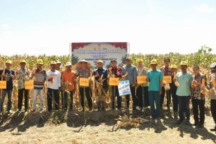 Kapolres Bulukumba hadiri panen jagung serentak di Dusun Bonto Bulaeng, Desa Padang, Kecamatan Gantarang, Kabupaten Bulukumba, (5/6/2025).