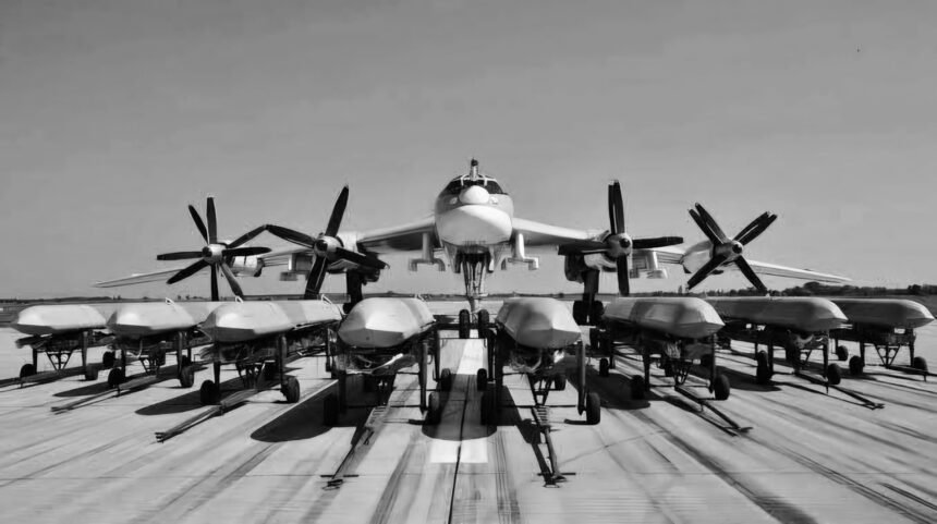 Pembom Tu-95MS Rusia pembawa rudal Kh-101 dalam operasi jarak jauh. (missilethreat.csis.org/ho)