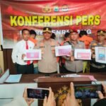 Polisi Enrekang menggelar konferensi pers tkait kasus narkoba, Juni 2025.