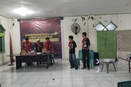 Liga Mahasiswa Nasional untuk Demokrasi (LMND) Eksekutif Kota Makassar menggelar Konferensi Kota (Konferkot) ke-18.