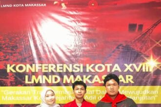 Pengurus baru LMND Makassar periode 2025–2027.