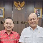 INTI Tangsel (Santo Wirawan/kiri) dan BGN (Prof. Dadan Hindayana/kanan) menjalin kerjasama untuk tingkatkan gizi anak, Juni 2025.