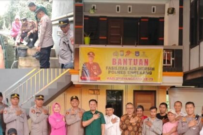 Bantuan sarana air bersih ke warga Desa Taulo, Kecamatan Alla, Kabupaten Enrekang, Juni 2025.
